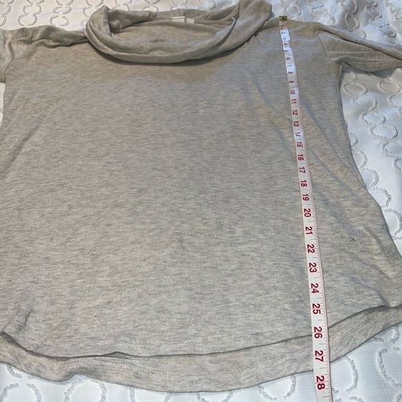 GAP Cowl Neck Long Sleeve Top - Women’s Large - Light Heathered Tan - Picture 6 of 7